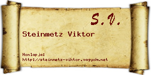 Steinmetz Viktor névjegykártya